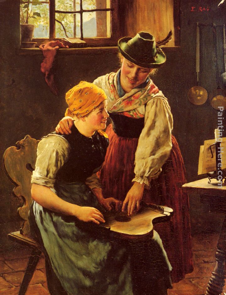 720x939 Emil Rau The Music Lesson Painting Anysize 50% Off - The Music Lesson Painting