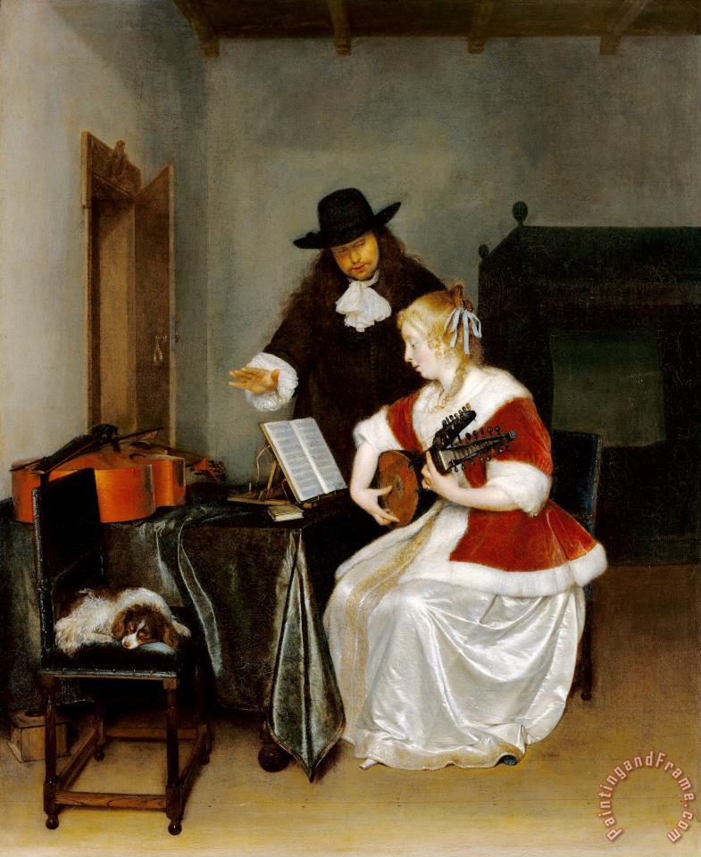 785x960 Gerard Ter Borch The Music Lesson Painting - The Music Lesson Painting
