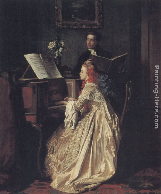 664x800 Jean Carolus The Music Lesson Painting Anysize 50% Off - The Music Lesson Painting