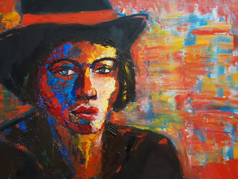 770x580 Saatchi Art The Musician Painting By Veronika Bernhardt - The Musician Painting