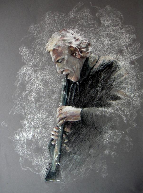 603x810 Collection Of Musician Paintings By French Artist Miki De Goodaboom - The Musician Painting