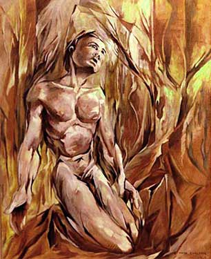 306x375 Biblical Fine Art - The New Adam Painting