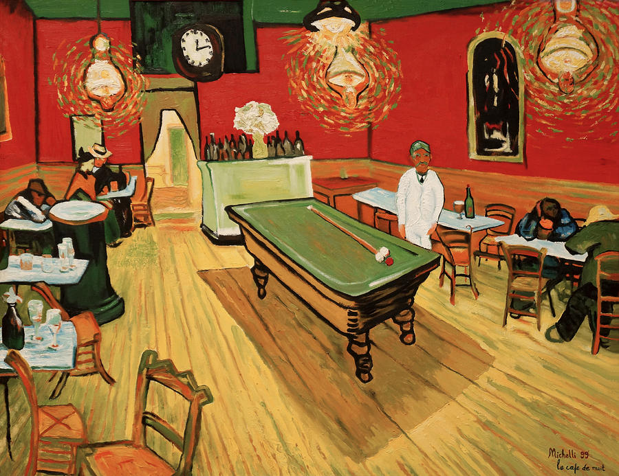 900x693 Replica The Night Cafe Painting By Joe Michelli - The Night Cafe Painting