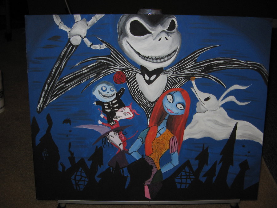 900x675 Nightmare Before Christmas By Camerakid21 - The Nightmare Before Christmas Painting