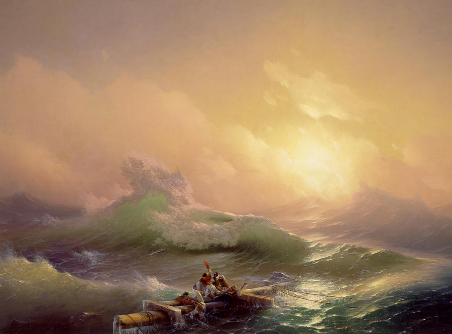 900x665 The Ninth Wave Painting By Ivan Konstantinovich Aivazovsky - The Ninth Wave Painting