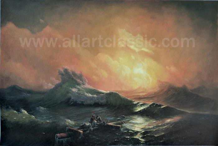 700x468 Reproductions Aivazovsky, Ivan Constantinovich - The Ninth Wave Painting