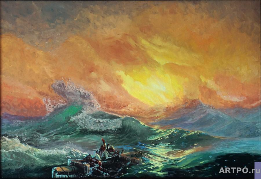 901x620 The Ninth Wave Belova Wiktoriya Artpo Art For Sale Painting - The Ninth Wave Painting