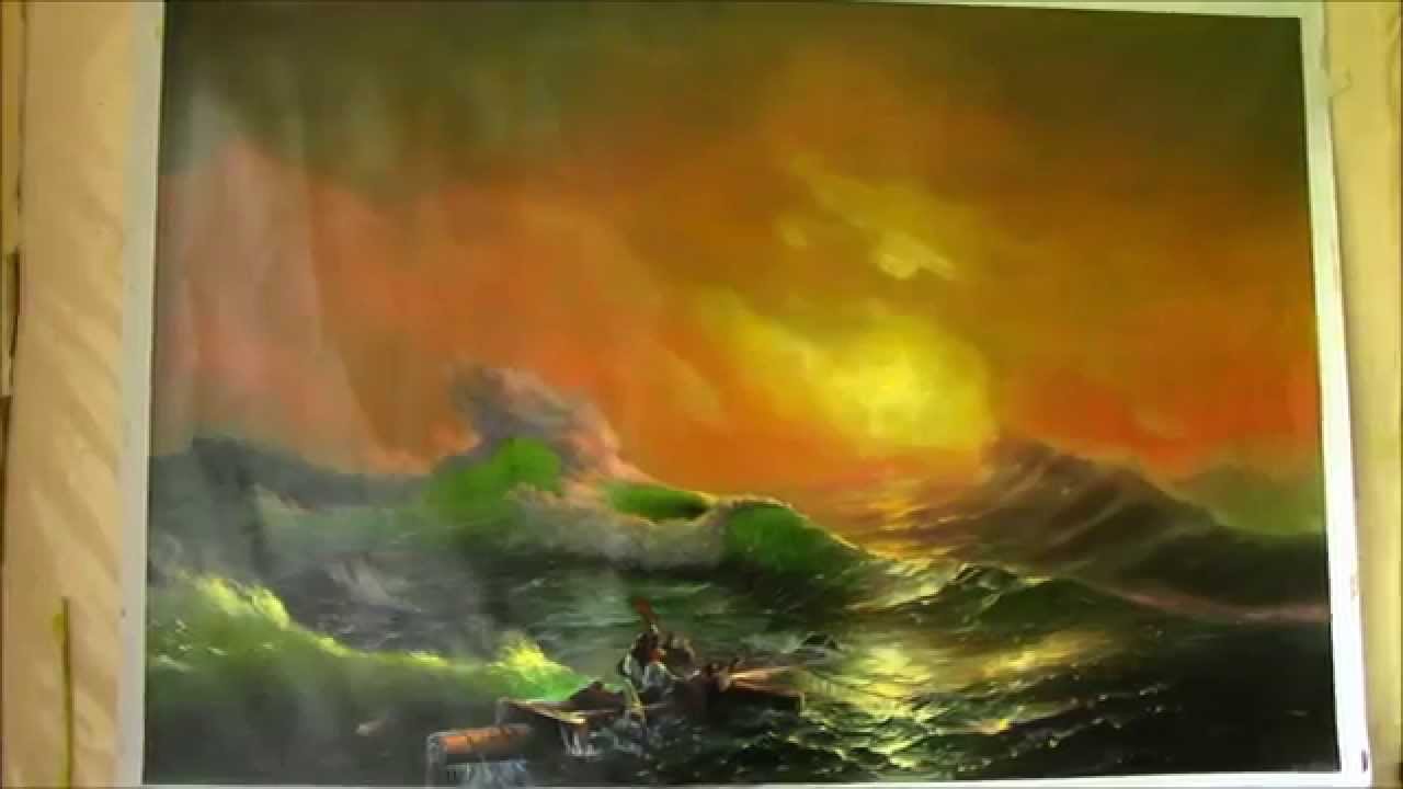 1280x720 The Ninth Wave By Aivazovsky Coverage Of The Painting Process - The Ninth Wave Painting