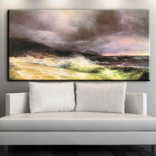 640x640 Zz772 Aivazovsky Ivan The Ninth Wave Giclee Poster Print On Canvas - The Ninth Wave Painting