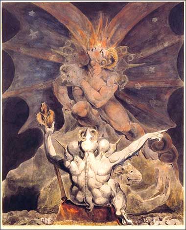380x470 Igtthe Number Of The Beast Is 666,ltigt By William Blake, Ca. 1810 - The Number Of The Beast Is 666 Painting