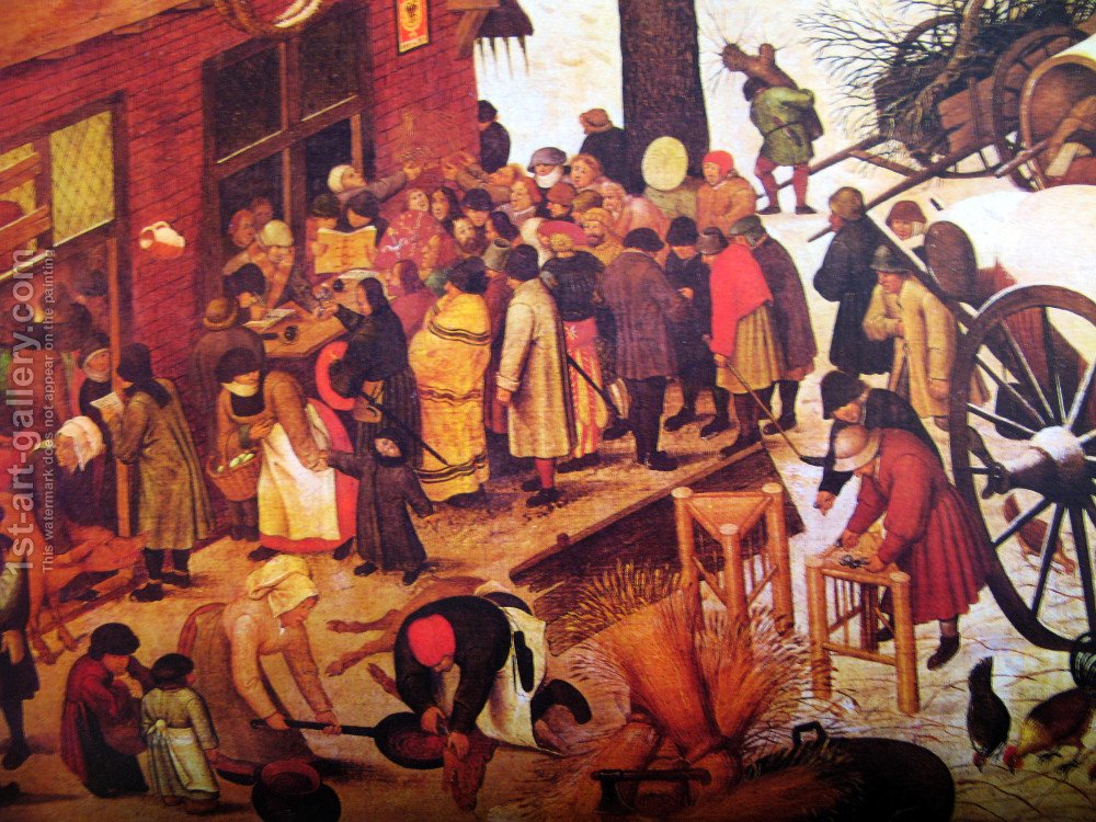 1000x750 The Numbering - The Numbering At Bethlehem Painting