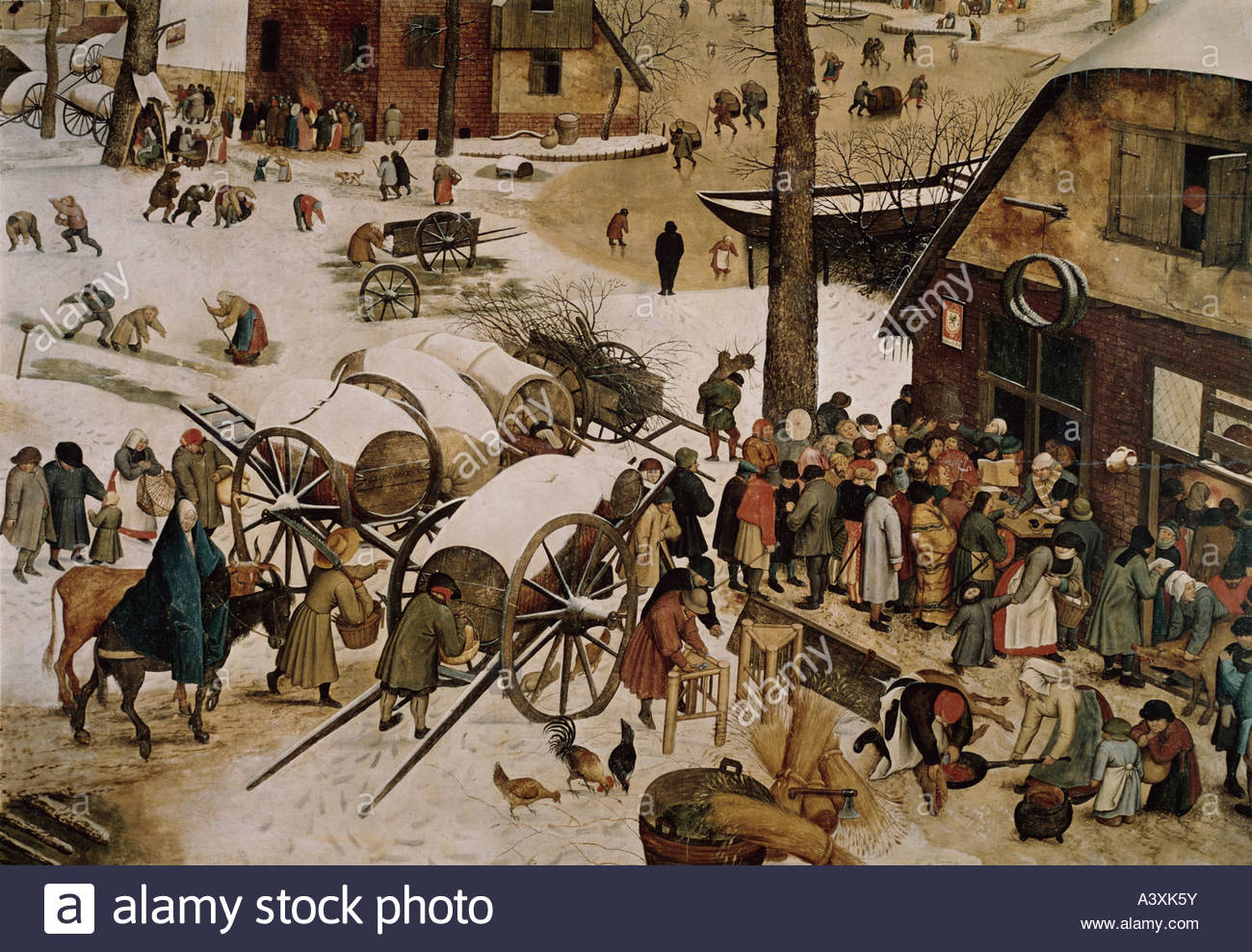 1300x989 Fine Arts, Bruegel, Pieter The Elder (1525 1530 - The Numbering At Bethlehem Painting