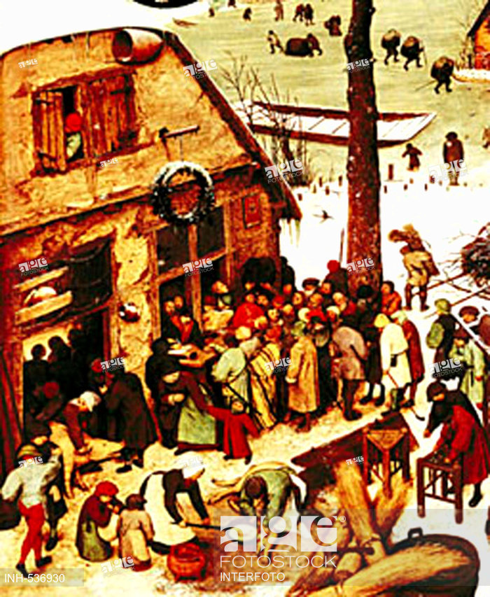 700x853 Fine Arts, Bruegel, Pieter The Elder (Circa 1525 - The Numbering At Bethlehem Painting