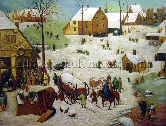 692x525 Pieter The Elder Bruegel - The Numbering At Bethlehem Painting