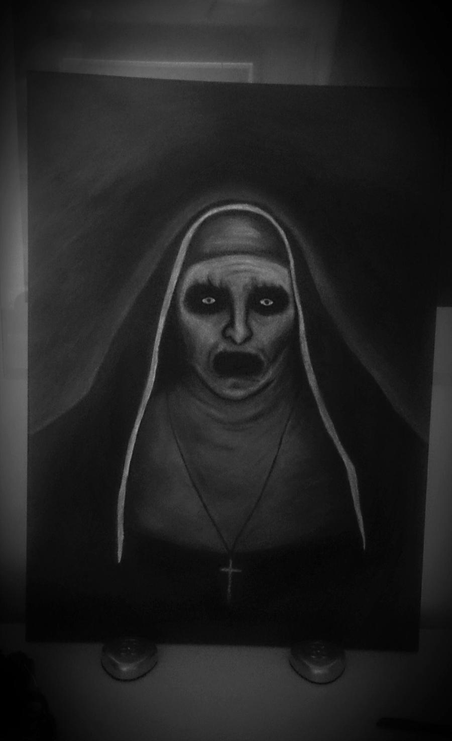 900x1474 So I Asked My Friend, If She Could Paint Nun Painting - The Nun Painting