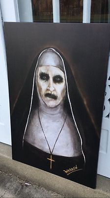 224x400 The Conjuring 2 Demon Nun Valak Painting James Wan Annabelle - The Nun Painting