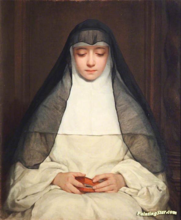 593x720 A Nun Artwork By Henriette Browne Oil Painting Amp Art Prints - The Nun Painting