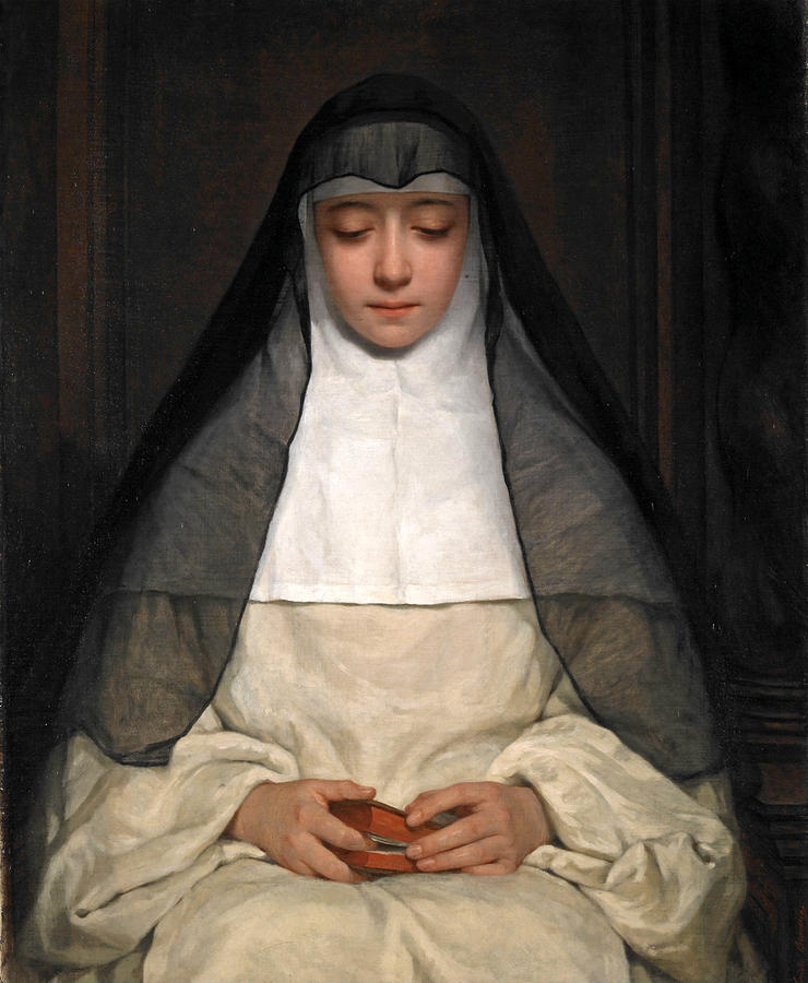 740x900 The Nun Painting By Henriette Browne - The Nun Painting
