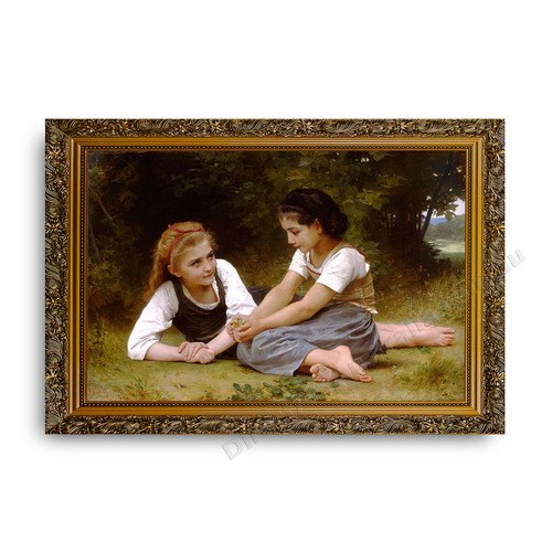 500x500 Wiiliam Bouguereau The Nut Gatherers Big Canvas Painting - The Nut Gatherers Painting