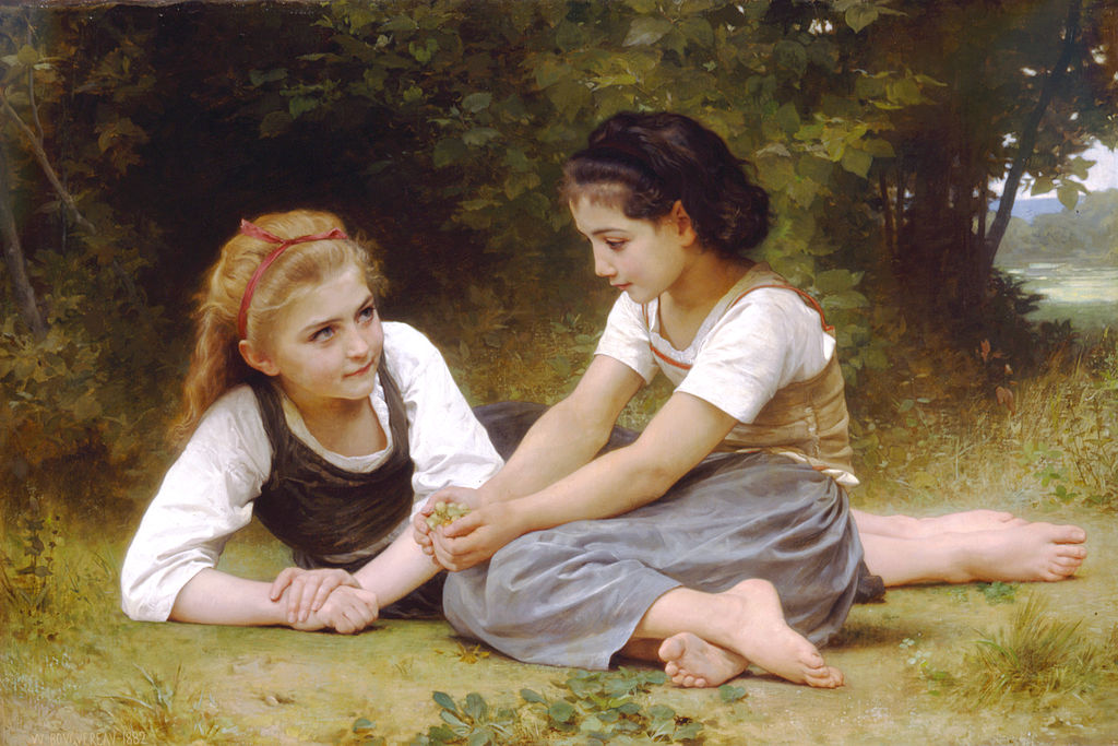 1024x683 Filewilliam Adolphe Bouguereau (1825 1905) - The Nut Gatherers Painting