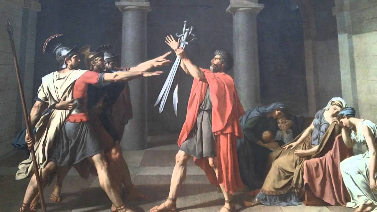1280x720 The Oath Of The Horatii 1784 1785 Jacques Louis David 1748 1825 - The Oath Of Horatii Painting