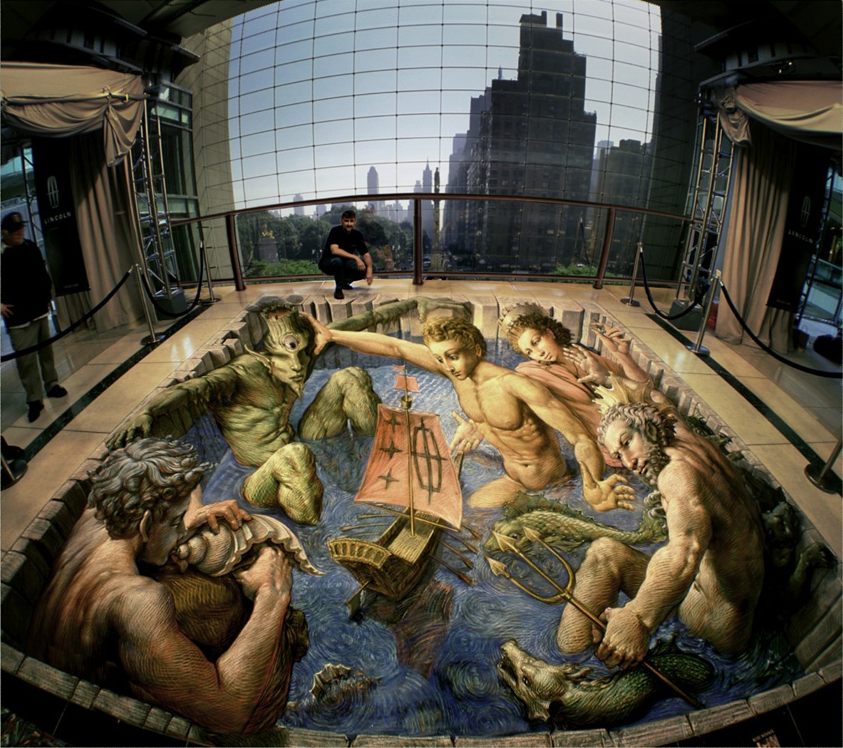 843x748 The Odyssey Pavement Art Gallery 3 Kurt Wenner - The Odyssey Painting