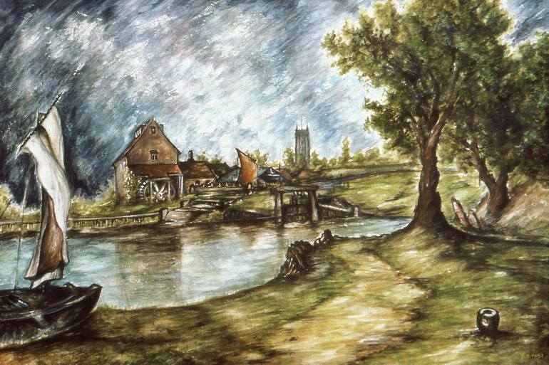 770x513 Saatchi Art The Old Mill - The Old Mill Painting