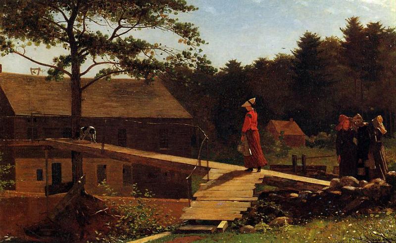 800x491 The Morning Bell (Aka The Old Mill) 1871 Painting Homer Winslow - The Old Mill Painting