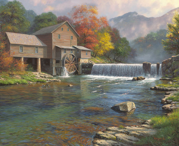 600x489 The Old Mill By Mark Keathley Infinity Fine Art - The Old Mill Painting