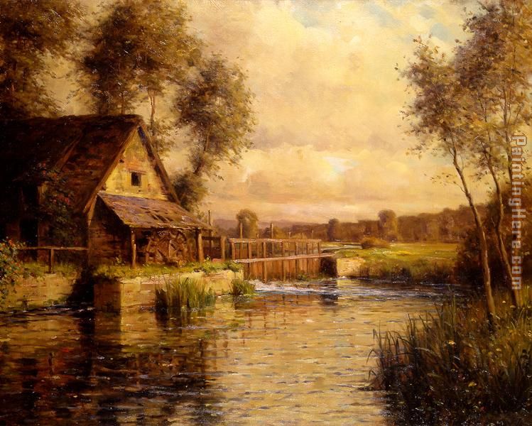 749x600 Louis Aston Knight Old Mill In Normandy Painting Anysize 50% Off - The Old Mill Painting