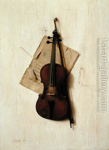 436x600 The Old Violin, 1888 Jefferson David Chalfant Reproduction 1st - The Old Violin Painting