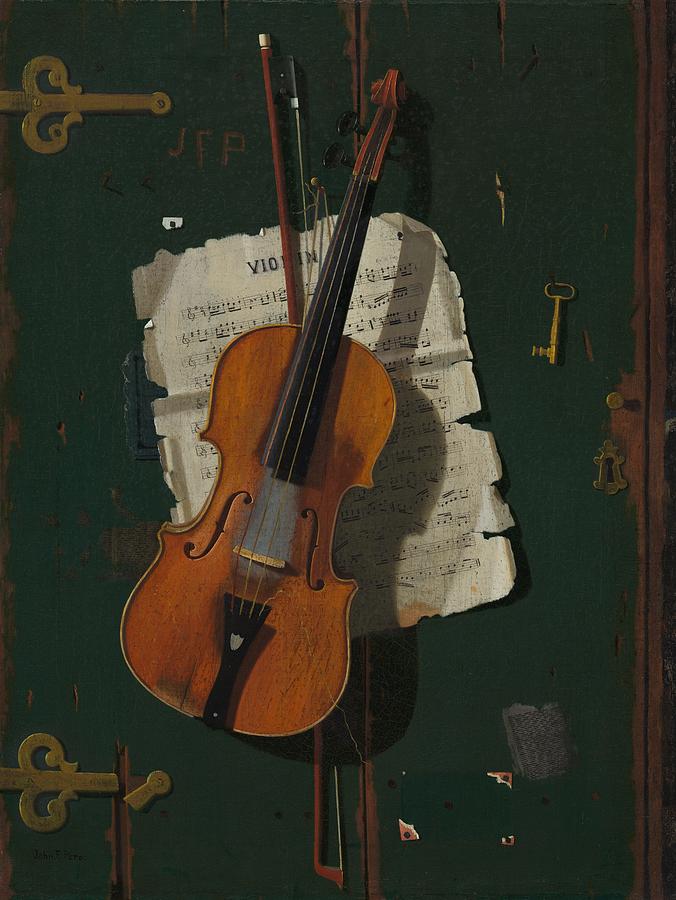 676x900 The Old Violin Painting By Mountain Dreams - The Old Violin Painting