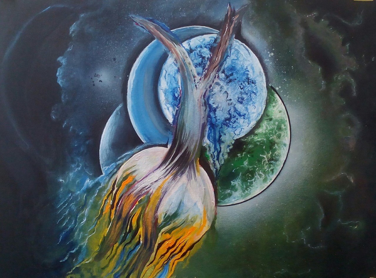 1280x949 Buy Origin Of Life Handmade Painting By Tripati Dey. Code - The Origin Of Life Painting