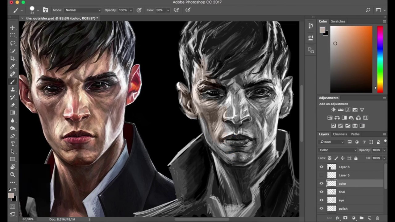 1280x720 Dishonored - The Outsider Painting
