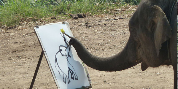 600x300 Elephant Paints Pictures Level 3 News In Levels - The Painting Elephant