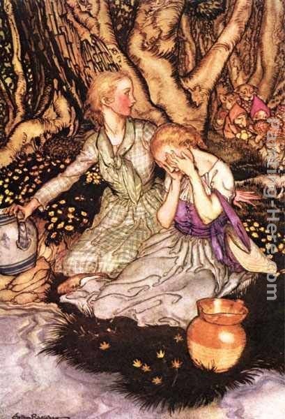 409x600 Arthur Rackham Goblin Market Down The Glen Tramp The Little Men 50 - The Painting Goblin