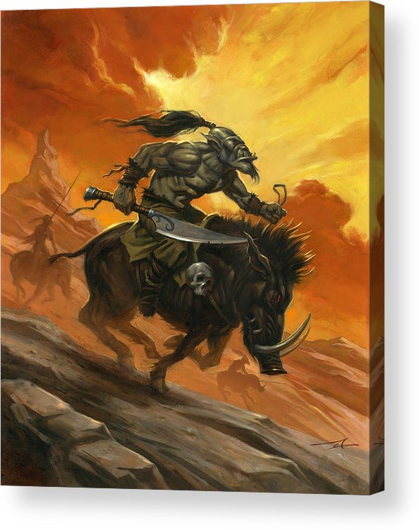 594x750 Goblin Charge Acrylic Print By Alan Lathwell - The Painting Goblin