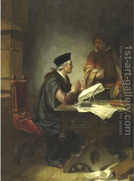 447x600 The Accountant Florent Willems Reproduction 1st Art Gallery - The Painting In The Accountant