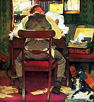 327x355 Accountant Norman Rockwell Print - The Painting In The Accountant