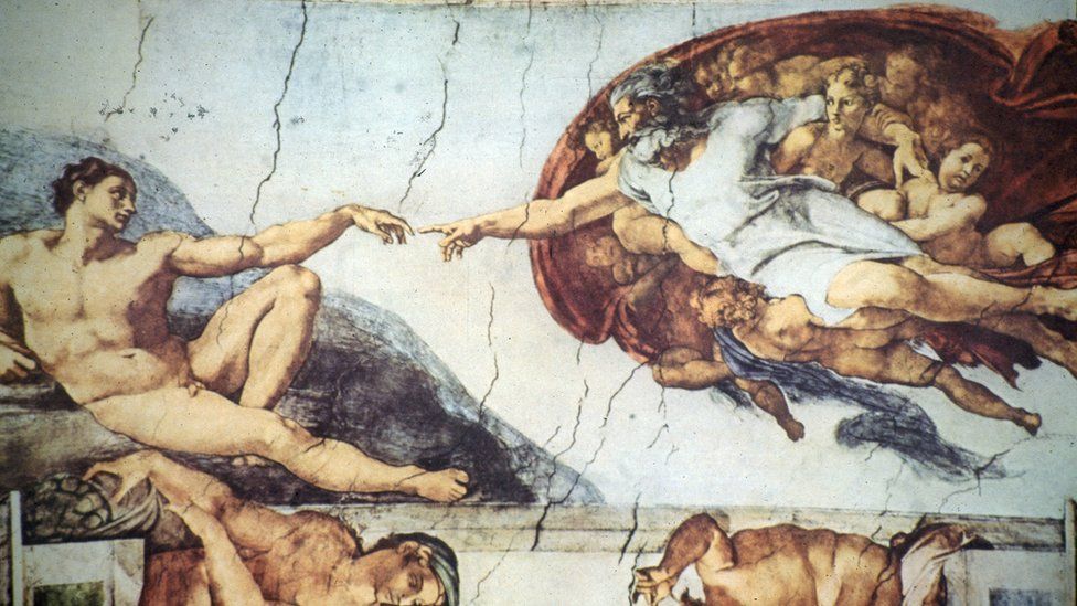 976x549 Fingers Touching Painting Nicoevo - The Painting Of Two Fingers Touching