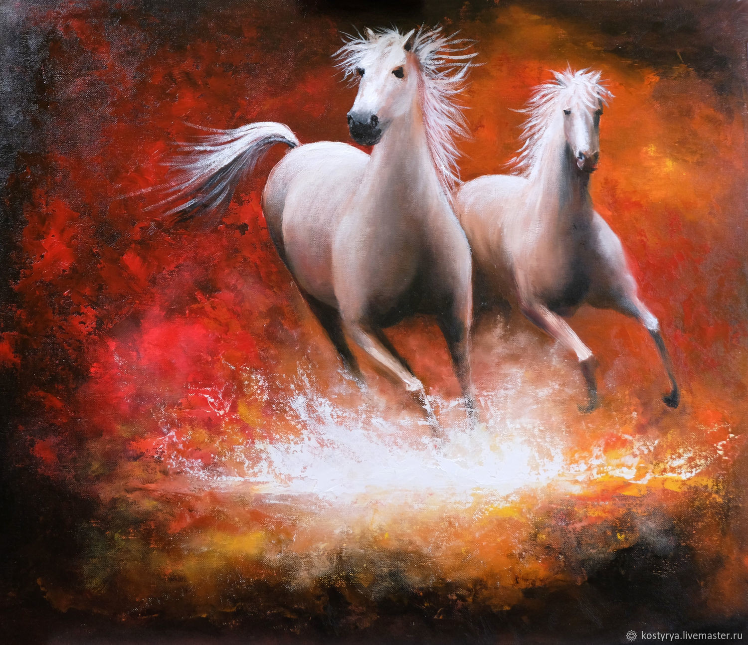 1500x1294 Horse Oil Paintings Beautiful Oil Painting Running Horse Based - The Painting