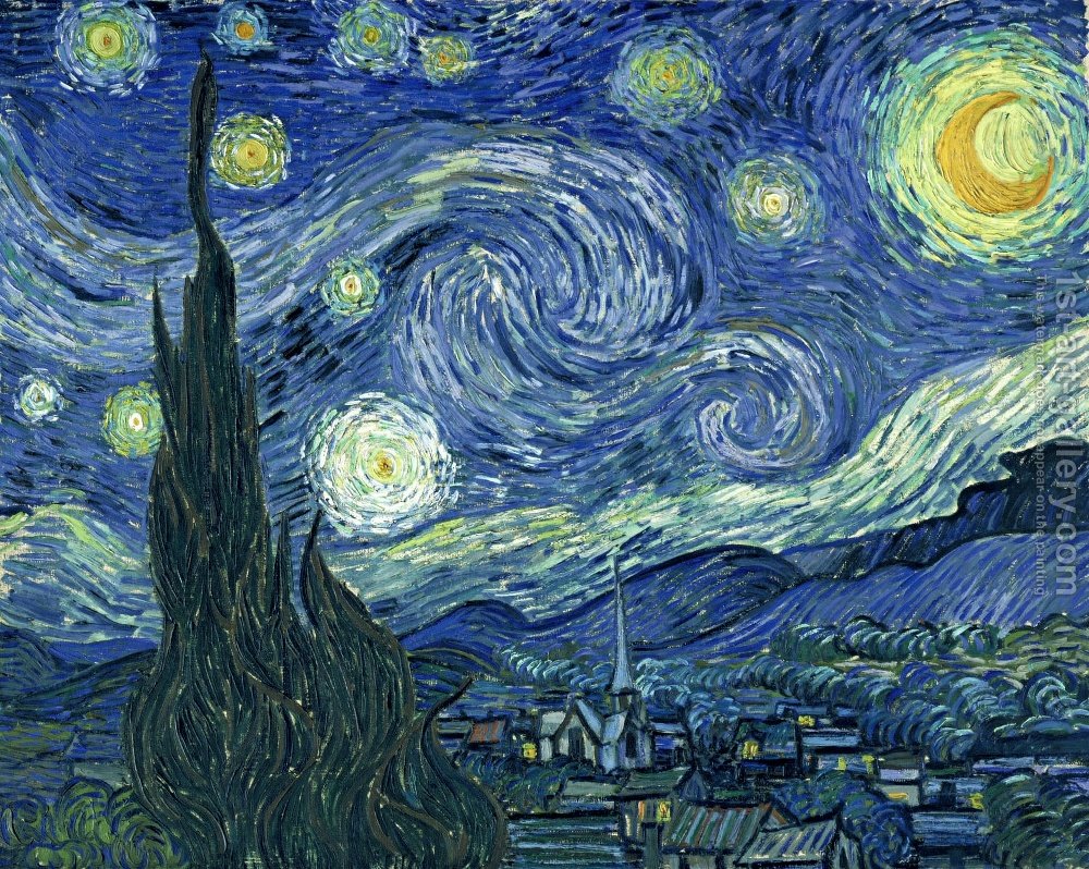 1000x798 Starry Night Vincent Van Gogh Reproduction 1st Art Gallery - The Painting