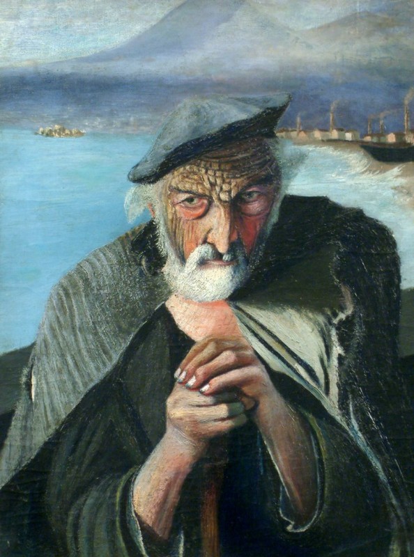 594x800 The Secret Of The Painting Old Fisherman - The Painting