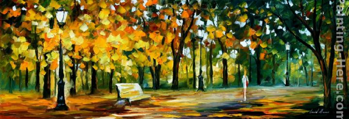 720x246 Leonid Afremov In The Old Park Painting Anysize 50% Off - The Park Painting