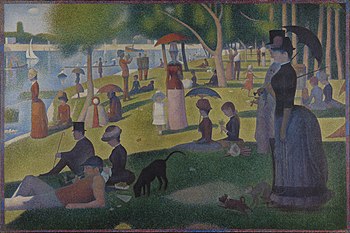350x233 A Sunday Afternoon On The Island Of La Grande Jatte - The Park Painting