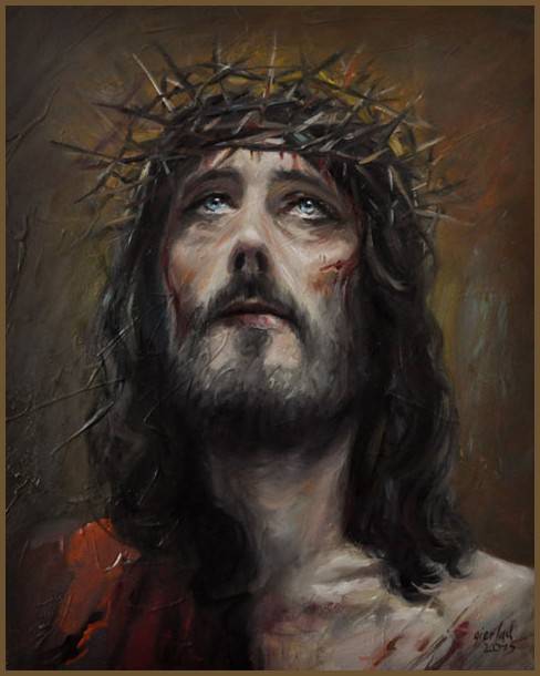 488x610 Jesus U200bu200bchrist Passion Portrait Oil Painting 40x50cm - The Passion Of Christ Painting