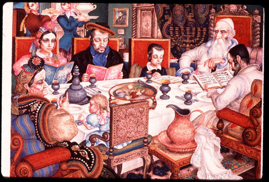 550x373 Art Now And Then Passover Art - The Passover Painting