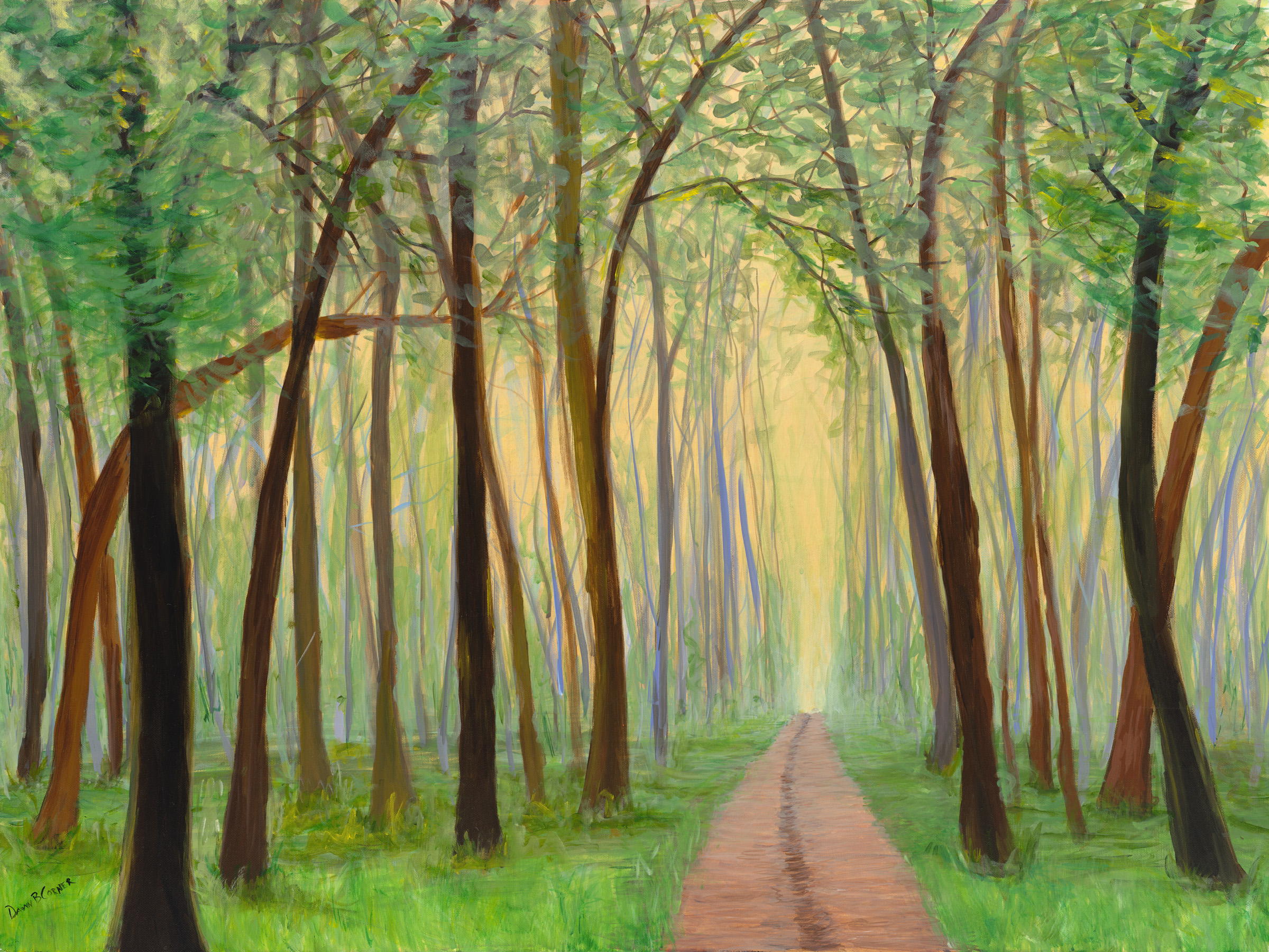 2400x1801 Path Painting Art By Dawn Corner - The Path Painting