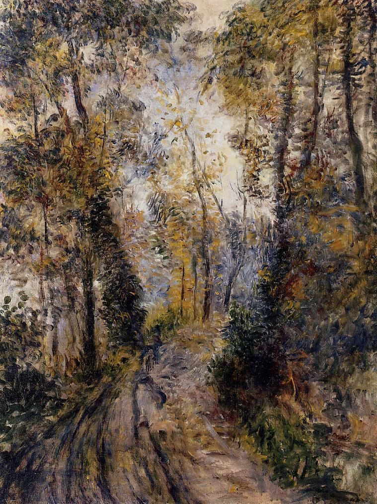 759x1014 The Path Through The Forest 1871 Painting Pierre Auguste Renoir - The Path Painting