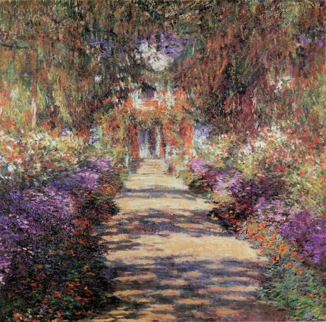666x659 The Path Painting, A Claude Monet Paintings Reproduction, We Never - The Path Painting